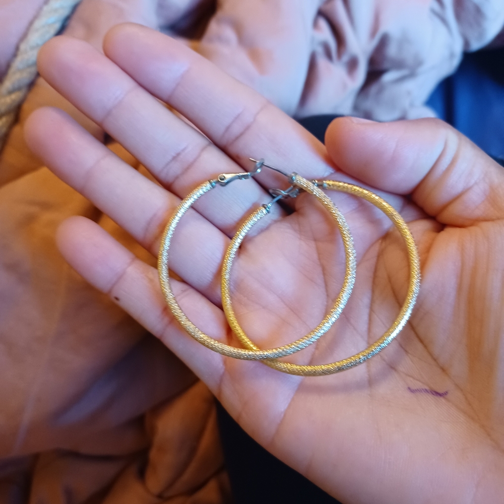 Gold looking hoops